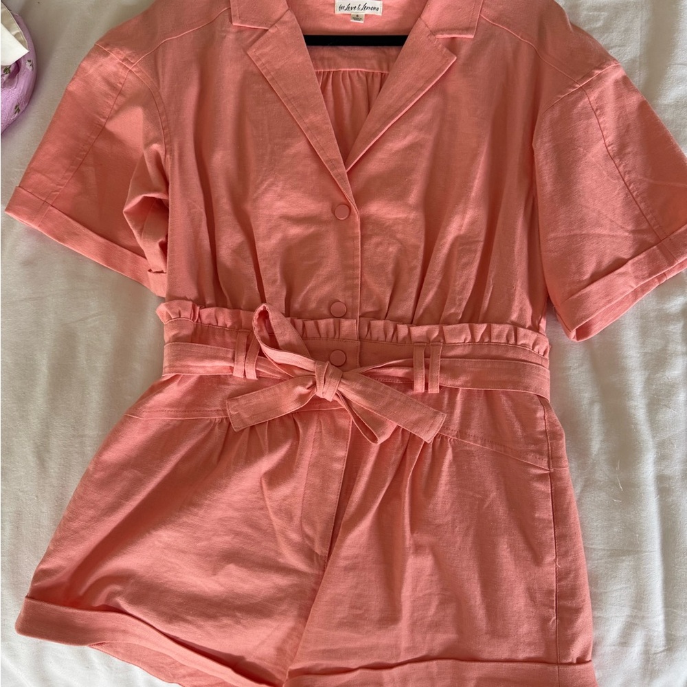 For Love And Lemons Coral Pink Women's Shorts